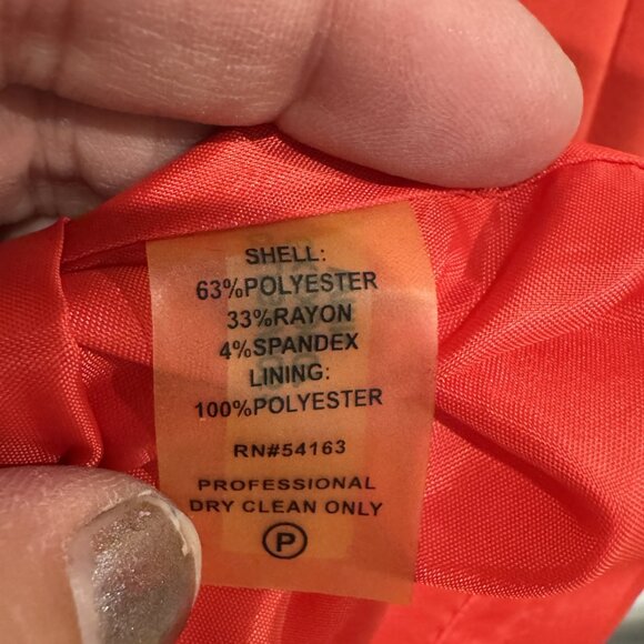 Calvin Klein 18W Coral Sleeveless Dress Workwear Wedding Classic - Picture 6 of 6